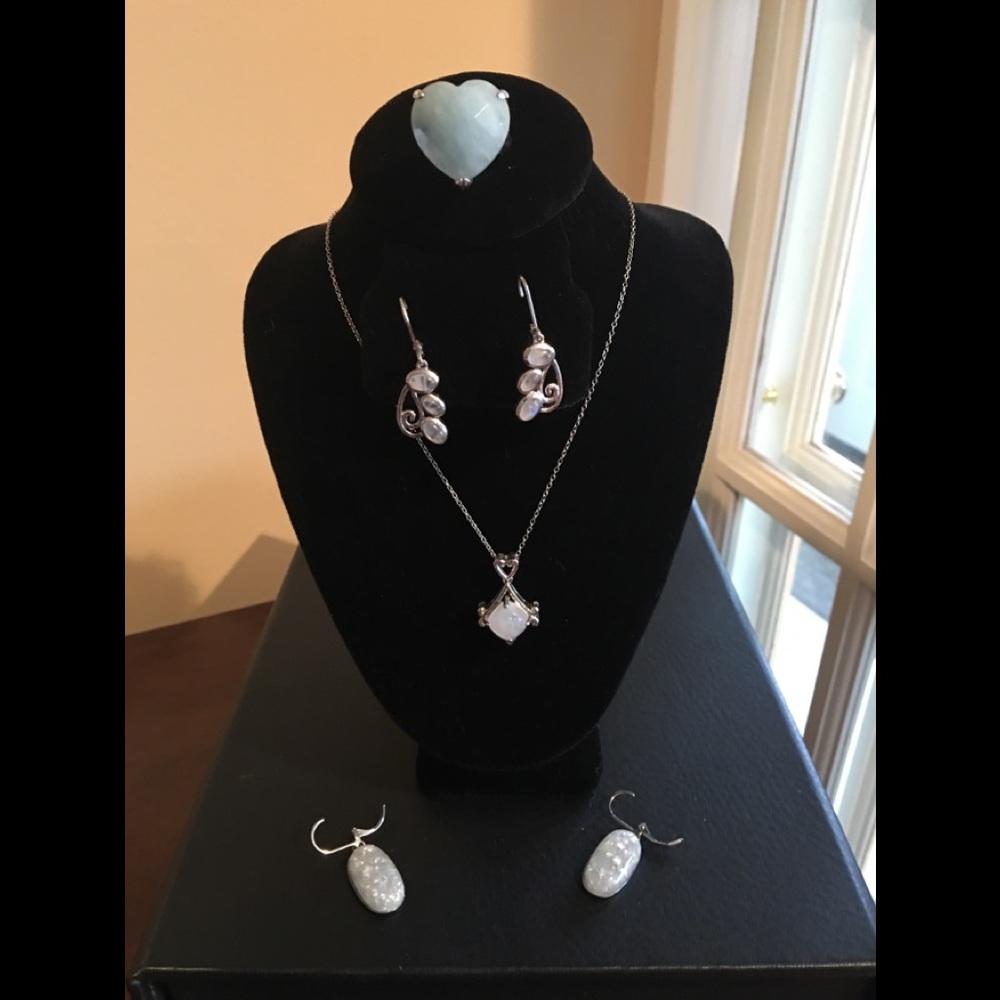 4pc Blue Stone Set
